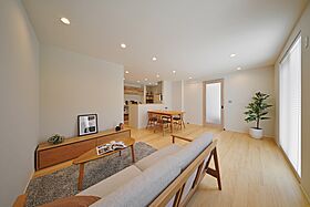 CASTLE HOMEの施工事例「並んで使える2ボウル洗面。朝の支度も家事もスムーズなシンプルモダンの家」の画像1