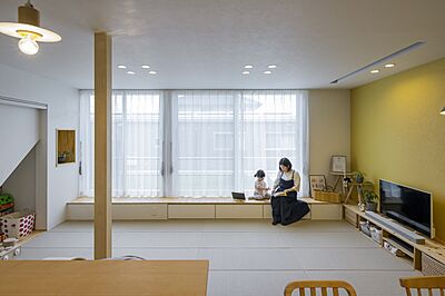 和風・和モダンスタイルのリビング グランハウス一級建築士事務所の事例画像