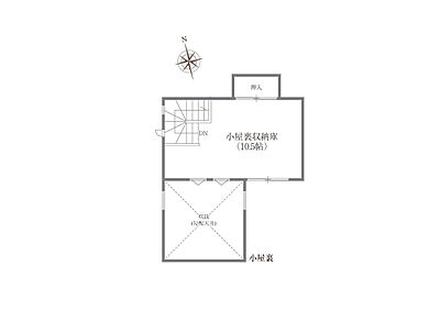 株式会社エドケンハウスの施工事例「ヴィンテージモダン(開放的な勾配天井が広がる2階LDKの家)」のロフト間取り図の画像3