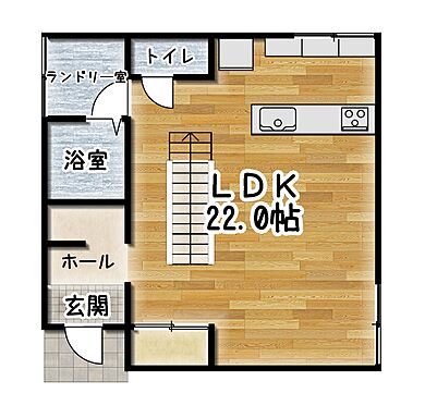 キャンディハウスの施工事例「それぞれの“好き”な暮らしを叶えられる家」の1階間取り図の画像1