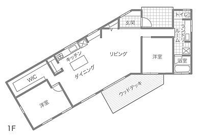 トモノ建築設計事務所 【佐久穂スタジオ】の施工事例「季節の移ろいを感じる理想の空間 どこにいても桜が目に映る家」の1階間取り図の画像1