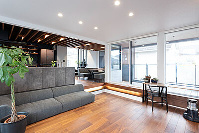 シンプルモダンスタイルのリビング wonder HAUS大宮北ハウジングステージ店の事例画像