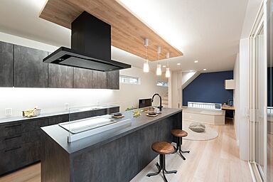 wonder HAUSの施工事例「趣味も家事も楽しく!中庭と趣味部屋があるお家」の画像