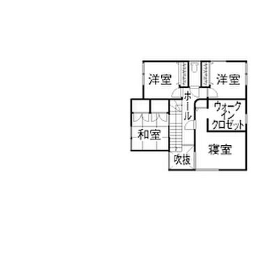 RIPARO(リパーロ)株式会社リブライフの施工事例「【3000万円台】神社への参道のたもと、静寂の中で存在感を放つ家」の2階間取り図の画像2