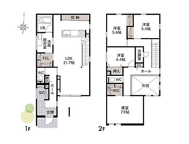 HOLIDAYS【高気密高断熱の家づくり】の施工事例「生活感を感じさせない非日常空間」のその他間取り図の画像1