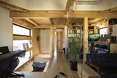木の家スタイルのリビング 株式会社天然住宅の事例画像
