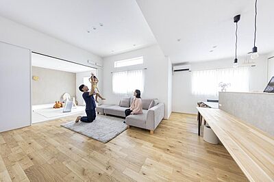 シンプルモダンスタイルのリビング 株式会社さくら 富山店の事例画像