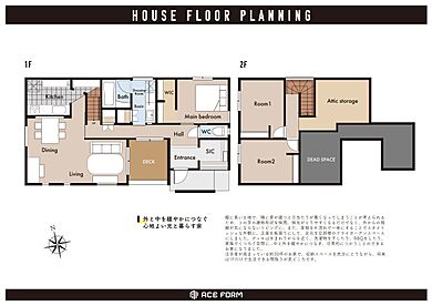 株式会社ACE FORM 本店の施工事例「【予算|理想|デッドスペース活用】外と中を緩やかにつなぐ家」のその他間取り図の画像1