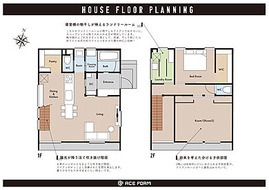 株式会社ACE FORM たつの店の施工事例「【長期優良住宅】 吹き抜け階段の家」のその他間取り図の画像1