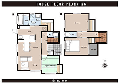 株式会社ACE FORM たつの店の施工事例「【長期優良住宅】 ミニマムな家」のその他間取り図の画像1