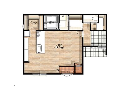 株式会社中村工務店の施工事例「感性で選ぶ、デザインされた暮らし」の1階間取り図の画像1