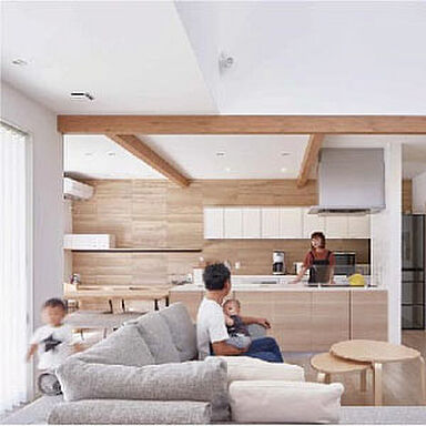 【パナソニックビルダーズグループ】丸良木材産業株式会社の施工事例「【平屋風2階建て】のびのび遊べるつながりの家|ワンフロアで暮らせる住まい」の画像