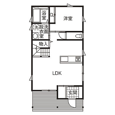 BinO太田 中村住宅工業(株)の施工事例「【諦めない家】佐野市 LOAFER」の1階間取り図の画像1