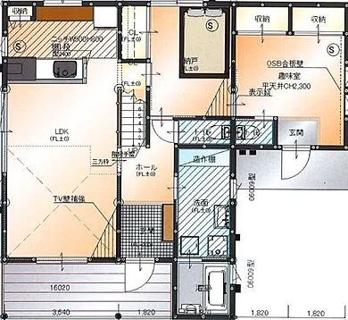 BinO太田 中村住宅工業(株)の施工事例「【ウイスキーを嗜む家】太田市 LOAFER」の1階間取り図の画像1