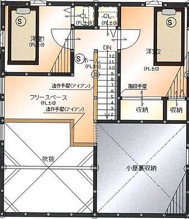 BinO太田 中村住宅工業(株)の施工事例「【ウイスキーを嗜む家】太田市 LOAFER」の2階間取り図の画像2