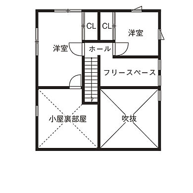 BinO太田 中村住宅工業(株)の施工事例「【北欧スタイルの家】足利市 LOAFER」の2階間取り図の画像2