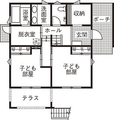 BinO太田 中村住宅工業(株)の施工事例「【スキップフロアの家】足利市 WAVE」の1階間取り図の画像1