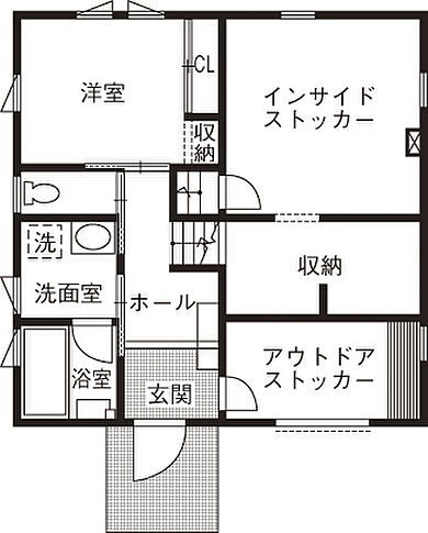 BinO太田 中村住宅工業(株)の施工事例「【ヤシの木が似合う家】足利市 WAVE」の1階間取り図の画像1