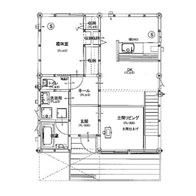 BinO太田 中村住宅工業(株)の施工事例「【リビング階段の家】太田市 BOOOTS」の1階間取り図の画像1