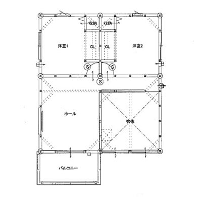 BinO太田 中村住宅工業(株)の施工事例「【リビング階段の家】太田市 BOOOTS」の2階間取り図の画像2