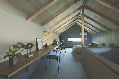 株式会社COLORS工務店 一級建築士事務所の施工事例「【滋賀/和モダン/吹き抜け/中庭30坪】吹き抜けと中庭のある和モダンな家」の画像4