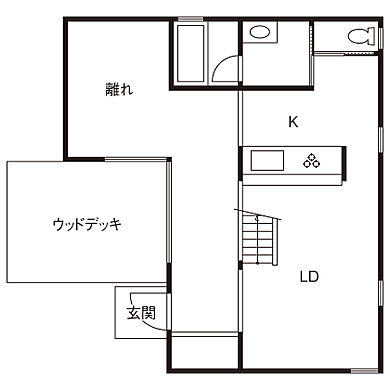 D'S STYLE 加古川オフィスの施工事例「大阪府泉南郡Y様 音楽を楽しむライブハウスのような家」の1階間取り図の画像1