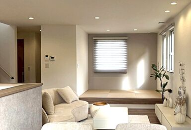 Kospaの施工事例「小上がりのある3LDK|白とグレージュでまとめた2階建ての家〈釧路市 H様邸〉」の画像2