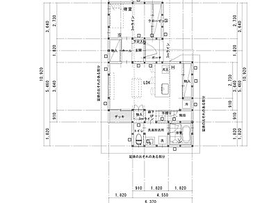 無垢人homeの施工事例「喜多方市W様邸 モノクロ外壁のデザイナーズハウス 3LDK」の1階間取り図の画像1