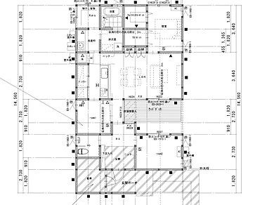 無垢人homeの施工事例「会津若松市N様邸 デザインと機能性にこだわった3LDK 中庭のある平屋」の1階間取り図の画像1