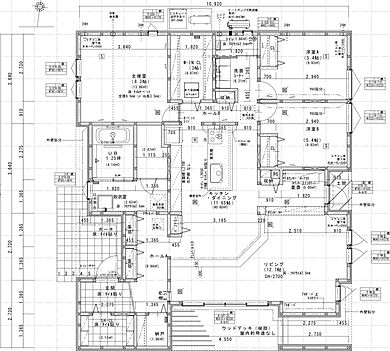無垢人homeの施工事例「喜多方モデルハウス オープンテラスとピットリビングのある贅沢な平屋 3LDK」の1階間取り図の画像1