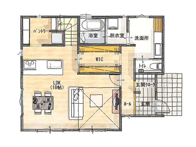 HAPPY HOUSE 藤枝住宅公園モデルハウス(山田工務店)の公式画像_1階2