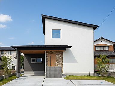 木の花ホーム | コスパ◎ 職人力 自然素材の施工事例「【真岡市/ガレージ/高気密高断熱】シンプルモダンな家事ラクの家」の画像