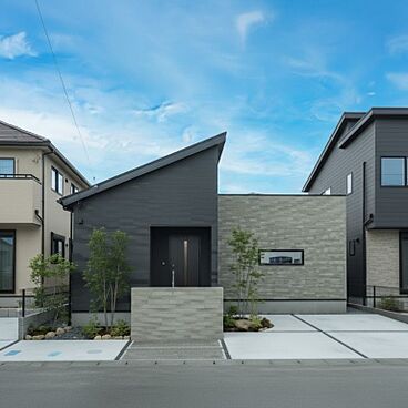 株式会社木の花ホームの施工事例「【鹿沼市/吹き抜け/平屋】吹き抜けから光が差し込むシンプルモダンな家」の画像