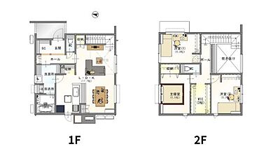 楓工務店の施工事例「【京都府相楽郡精華町】閑静な住宅街で、のんびりとした生活を送れるお家」のその他間取り図の画像1