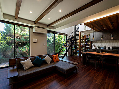 ハーバーハウス株式会社の施工事例「25帖LDK×グラフテクトキッチン!思い思いの空間で過ごせるホテルライクな家」の画像1