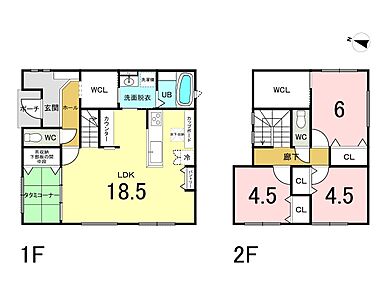 有限会社桃栗柿屋 ももくりの家の施工事例「車2台駐車可能なガレージ直結の快適動線、広々LDKで家族が集う家」のその他間取り図の画像1