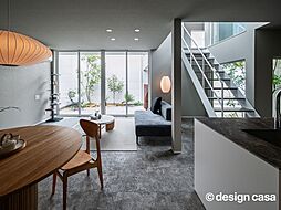 有限会社染矢建設の施工事例「中庭と車寄せのガレージハウス」の画像