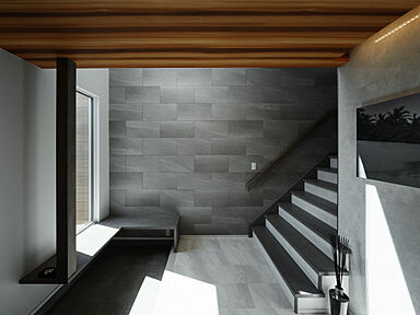 アーキホームライフ 神戸の施工事例「夜景を一望できるリビングバルコニーが映えるビルトインガレージハウス」の画像3