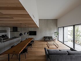 一級建築士設計工房 takumitoの施工事例「【大空間×全館空調】どこにいても心地よい。開放感あふれる洗練の邸宅」の画像1