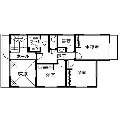 株式会社八幡 青梅店の施工事例「【東京ゼロエミ住宅】家族が寛ぐのびやかで開放的なアウトドアリビングがある家」の2階間取り図の画像2
