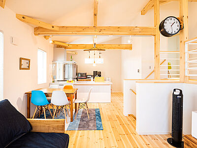 木の家スタイルのリビング 株式会社細田工務店の事例画像