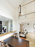 シンプルモダンスタイルのリビング ウィザースホーム つくば展示場の事例画像