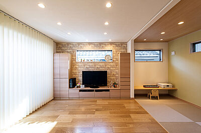 和風・和モダンスタイルのリビング ウィザースホーム 浦和展示場の事例画像