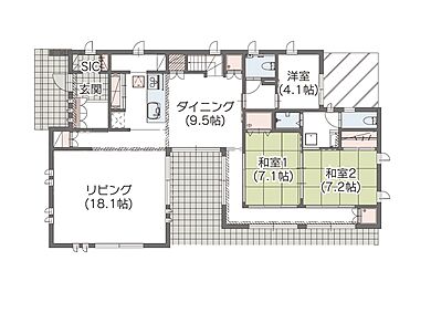 アエラホーム株式会社の施工事例「みんなまた来たいと言ってくれる、居心地のいい家<64坪/間取り図あり>」のその他間取り図の画像1