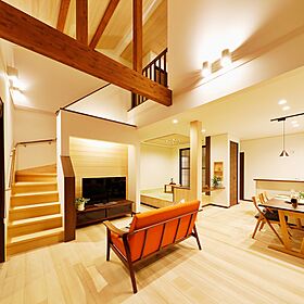 株式会社グリーンワールドの施工事例「平屋風二階建てのもみの木の家、元モデルハウス」の画像1