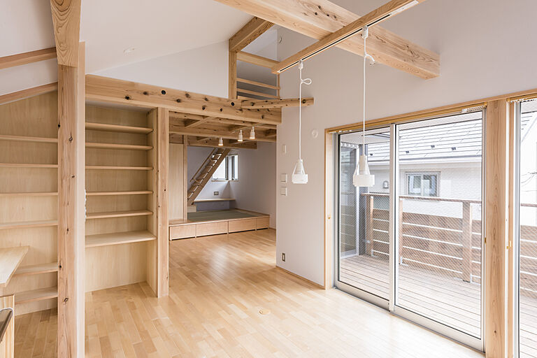 長寿命で省エネ・自然素材の木の家を丁寧におつくりする西東京市の工務店 岡庭建設株式会社の公式画像_リビング3