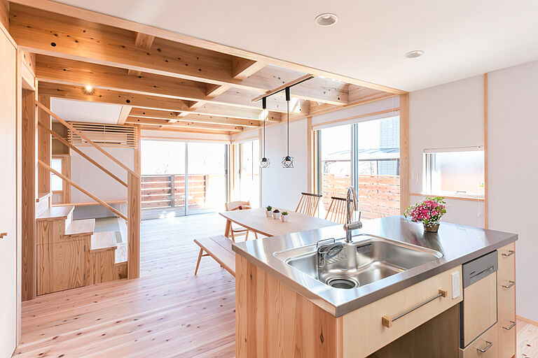 長寿命で省エネ・自然素材の木の家を丁寧におつくりする西東京市の工務店 岡庭建設株式会社の公式画像_キッチン4