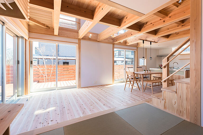 長寿命で省エネ・自然素材の木の家を丁寧におつくりする西東京市の工務店 岡庭建設株式会社の公式画像_リビング6