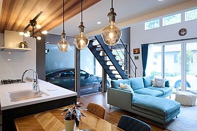 【AQURA HOME PLAZA仙台店】の施工事例「インテリアになるビルトインガレージのある家」の画像