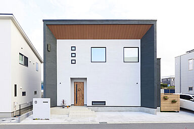 HaScasa(ハスカーサ)・ポラスグループの施工事例「目指したのは「街のシンボル」 シンプル過ぎないシンプルモダン住宅」の画像